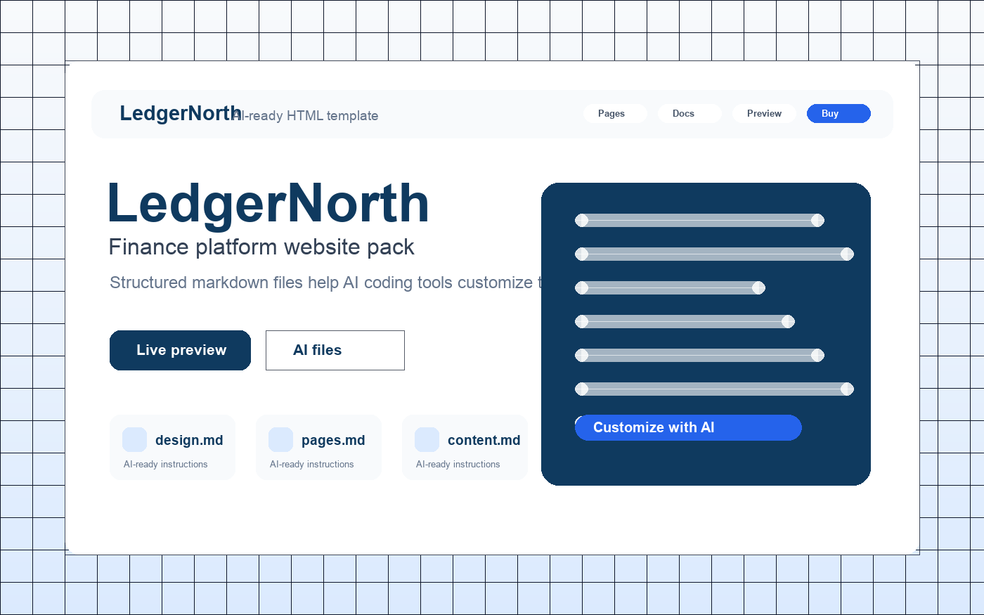 LedgerNorth website template preview